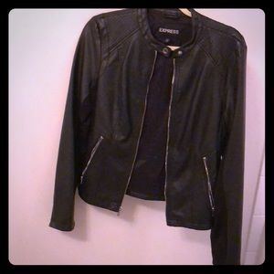 Express Faux Leather Moto Jacket